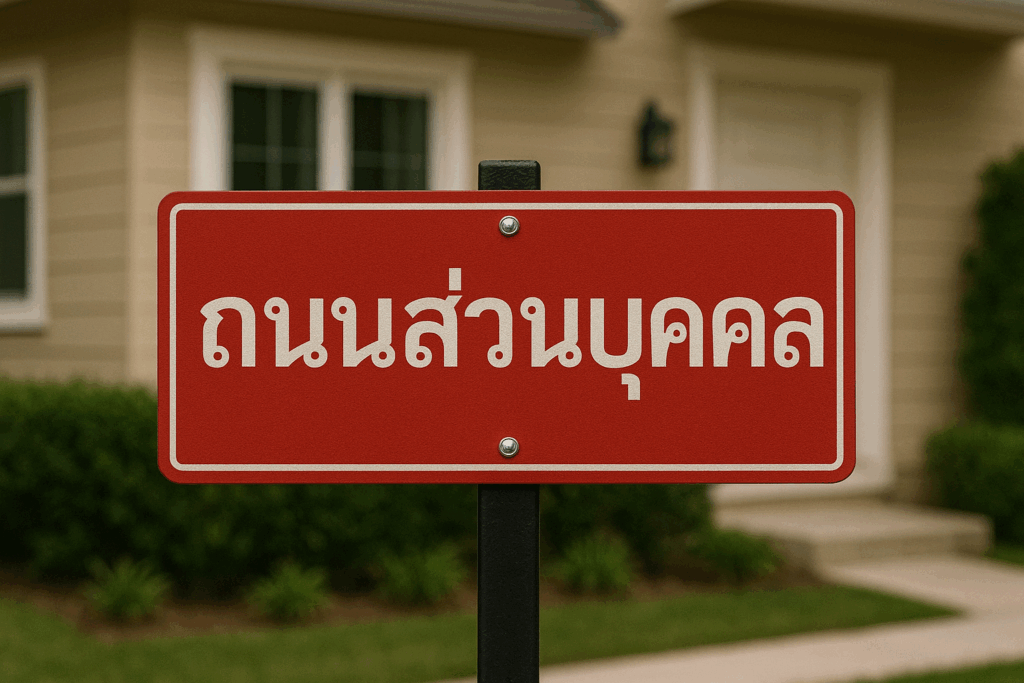 ถนนส่วนบุคคล